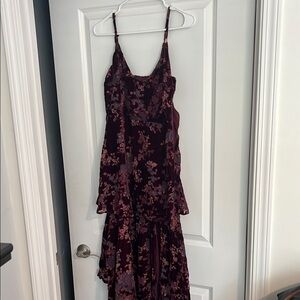 Floral Burgundy Dress